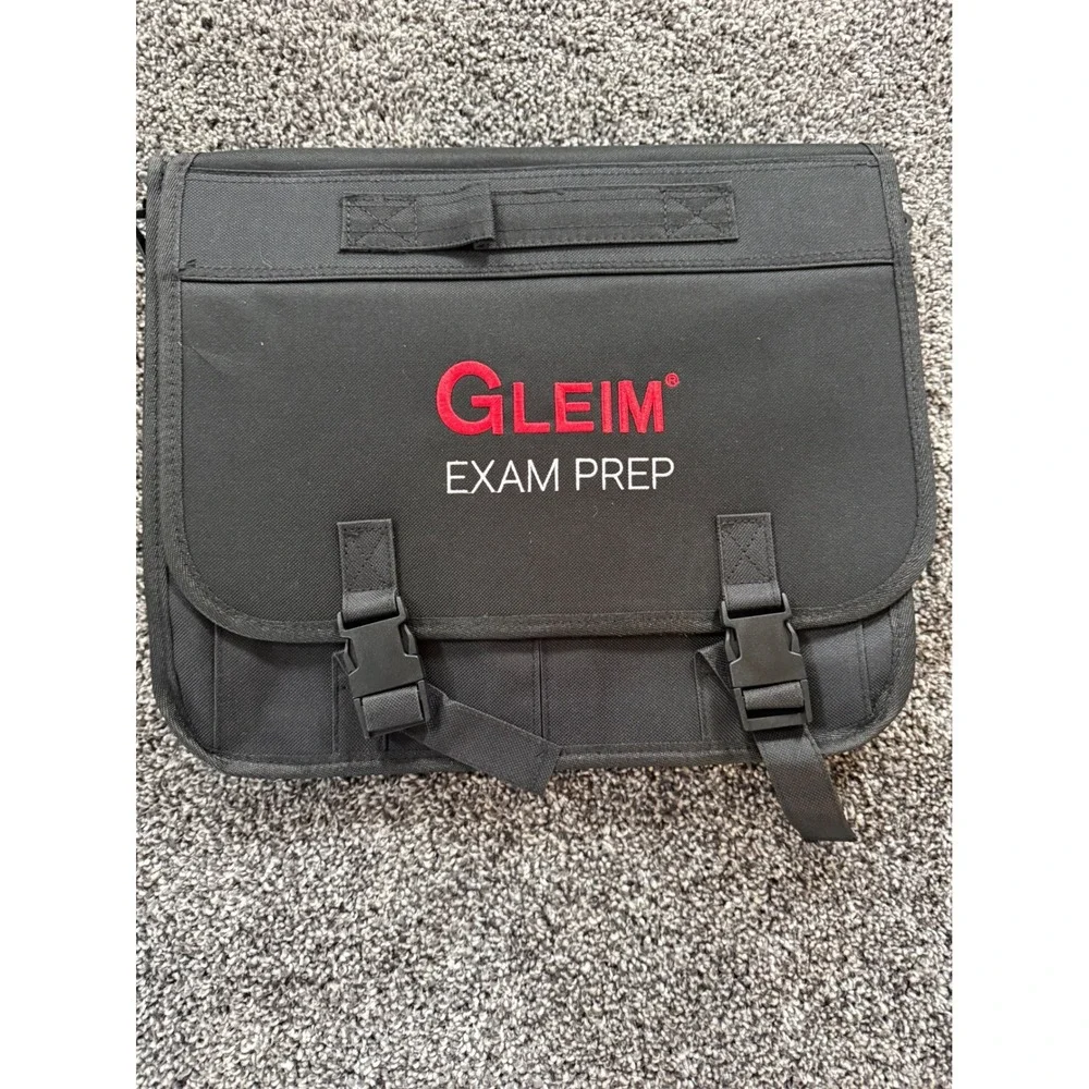 Gleim Exam Prep Messenger Bag Black Canvas Shoulder Laptop Satchel Case